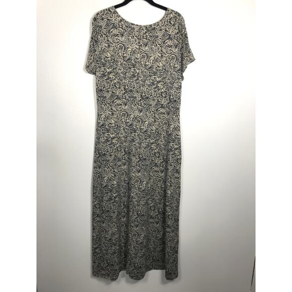 Peruvian Connection Paisley A Line Maxi Midi Dress Casual Easy Flowy Women's M - Picture 2 of 8